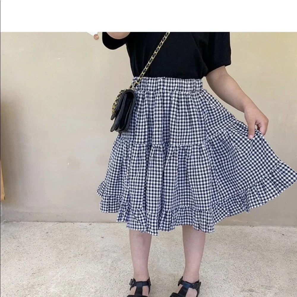 Toddler girl gingham skirt